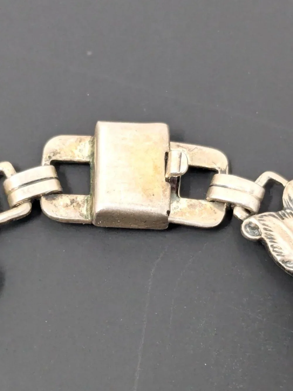 VTG 1940s Guglielmo Cini Sterling Silver Necklace Cattleya Orchids 15